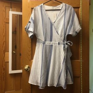 Striped Wrap Dress NWT